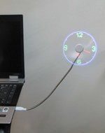 PowerTRC USB LED Clock Fan with Real Time Display Function