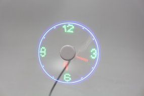 PowerTRC USB LED Clock Fan with Real Time Display Function N2