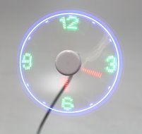 PowerTRC USB LED Clock Fan with Real Time Display Function N3