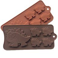 JLHua 5-cavity Large Dinosaur Shape Silicone Cake Candy Soap Decoration Mold Chocolate Ice Cube Tray
