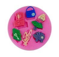 Autek Girl Music Box Diary Pig Fondant Soap Cake Cookie Decorating Silicone Mold #146