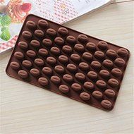 SUIE Baking Mold Coffee Bean Shape Silicone Cake Bread Chocolate Jelly Candy Baking Mould Craft Mold N2