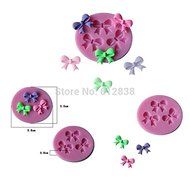 1pcs Three Bows Chocolate Candy Jello Silicon Mold Cake Tools Bakeware Sugarcraft Cake Decorating Tools N3