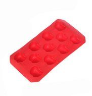 DGI MART Party Supplies 11-cavity Adorable Fruit Apple Shaped Ice Cake Chocolate Sugar Decorating Silicone Mini...