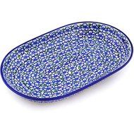 Ceramika Bona H1986G Polish Pottery Ceramic Platter Hand Painted, 11-Inch