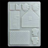 Beauty Clubs 3D House Door DIY Silicone Fondant Mould Cake Decoration Chocolate Cutter Mold N5