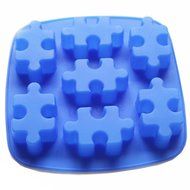 Yunko 7 Cavity Jigsaw Puzzle Silicone Bakewave Cake Pan Ice Cube Cookie Mold Chocolate Dessert Mold