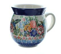Polish Pottery Hummingbird Bubble Mug