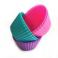 6-pack Reusable Mini Muffin Silicone Baking Cups Cupcake Bakeware Liners Case Molds Sets