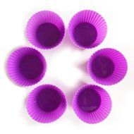 6-pack Reusable Mini Muffin Silicone Baking Cups Cupcake Bakeware Liners Case Molds Sets N6