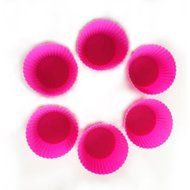 6-pack Reusable Mini Muffin Silicone Baking Cups Cupcake Bakeware Liners Case Molds Sets N8