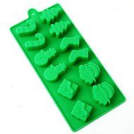 New Creative Christmas Tree Snowman Chocolate Muffin Cake Candy Baking Silicone Mold N2