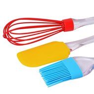 Hoomall 1 Set Baking Kitchen Set Includes Whisk Brush Spreader Muffin Cups(Rom Color) N2