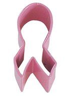 R&amp;M Mini Ribbon Cookie Cutter Pink With Brightly Colored, Durable, Baked-on Polyresin Finish