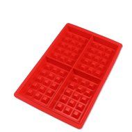 ZJCilected 4 Cavity Non-Stick Silicone Waffle Mold Waffle Cookie Silicone Pan Tray Kitchen Baking Tool N2