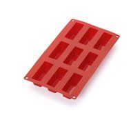Lekue 9 Cavities Mini Cake Multi Cavity Baking Mold, Red