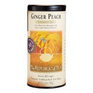 The Republic Of Tea Ginger Peach Black Tea, 50 Tea Bags, Premium Ingredients, Gourmet Longevity Tea