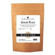The Republic Of Tea Ginger Peach Black Tea, 50 Tea Bags, Premium Ingredients, Gourmet Longevity Tea N65