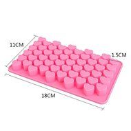 Lautechco&reg; 55 Holes Heart Chocolate Mold Mini Silicone Cake Mold Jelly Pudding Mold Baking DIY Handmade Soap Mold N6