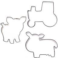 Sweet Elite Tools- Farm Stainless Steel Cookie Cutter Set: Pig, Tractor and Cow By Autumn Carpenter N2
