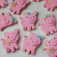 Sweet Elite Tools- Farm Stainless Steel Cookie Cutter Set: Pig, Tractor and Cow By Autumn Carpenter N4