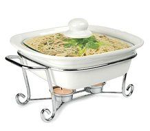 Buffet Casserole Dish 1.5 Quart with Cradle and Candles