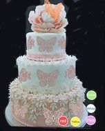 1pc White Color 100% Foodgrade Butterfly Silicone Lace Baking Mat Cake Decorating Silicone Sugar Lace Mold N3