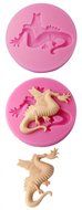 FOUR-C Silicone Cupcake Mold Dragon Cake Embossing Mould Color Pink N2