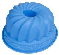 Bundt Cake Mold - Round 9.5x4 Inch Silicone Pan - Blue
