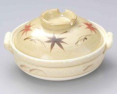 Momiji for 2-3 persons 8.7inch Donabe Japanese Hot pot Beige Ceramic Made in Japan