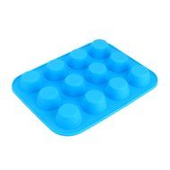 12 Silicone Mold Muffin Pudding Mould Bakeware Round Cup Cake Pan Baking Tray