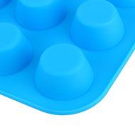 12 Silicone Mold Muffin Pudding Mould Bakeware Round Cup Cake Pan Baking Tray N3
