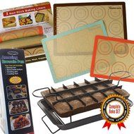 3 Non-Stick Baking Liners Plus Amazing Brownie Pan