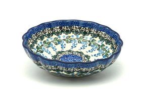 Polish Pottery Bowl - Shallow Scalloped - Medium - Wisteria