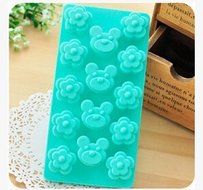 14 Pieces Bear Plum Blossom Silicone Cake Baking Mold Cake Pan Muffin Cups Handmade Soap Moulds Biscuit Chocolate...