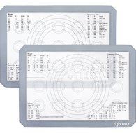 Aprince Silicone Baking Mat Set of 2 (Thick &amp; Large 11 5/8" x 16 1/2") / Non-Stick Cookie Sheet / Non Stick Silicon...