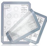 Aprince Silicone Baking Mat Set of 2 (Thick &amp; Large 11 5/8" x 16 1/2") / Non-Stick Cookie Sheet / Non Stick Silicon... N3