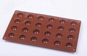 24 Even Small Semicircle Ice Lattice Mold Environmental Silicone Jelly Mold Chocolate Pudding Ice Tray Dies Cake...