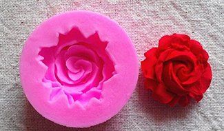 HSE Design Mini Flower Shape 3D Silicone Fondant Mold, Cake Decoration Tool, Food Grade Material