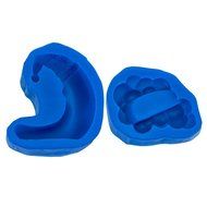 First Impression Molds B243 Moon and Cloud Topper Silicone Cake Decorating Mold Set, Small, Blue