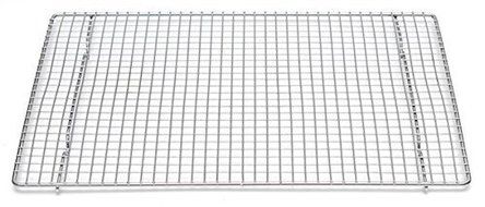 Professional Cross Wire Cooling Rack Half Sheet Pan Grate - 16-1/2" x 12" Drip Screen 2 Pack