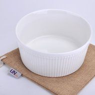 UName Set of 3 Ramekins &amp; Souffl&eacute; Dishes, White, UN292 N4