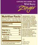 Celestial Seasonings Wild Berry Zinger Herbal Tea, 20 Count (Pack of 6) N3