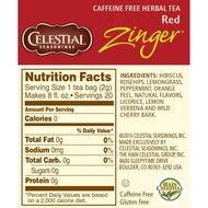 Celestial Seasonings Wild Berry Zinger Herbal Tea, 20 Count (Pack of 6) N47