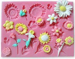 Cavities Big Flower Silicone Cake Baking Mold Cake Pan Muffin Cups Handmade Soap Moulds Biscuit Chocolate Ice... N9