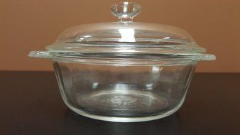 Fire King Clear 1 Pt. Baking Dish with Lid