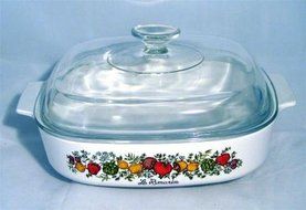 Spice of Life Vintage Corningware Square Casserole Dish 10 inch with lid N2