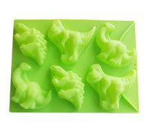 Yunko 6 Cavity Dinosaur Shape Tyrannosaurus Rex Baking Silicone Cake Pan Candle Cake Chocolare DIY Mold