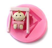 Wholeport Baby Silicone Embossing Mold Fondant Lace Mould Fondant Cake Decoration Mould Polymer Clay Mould Resin...