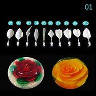Indexu 10pcs Variation Unique Shaped Design Mini 3D Jelly Gelatin Cake Tools 01#